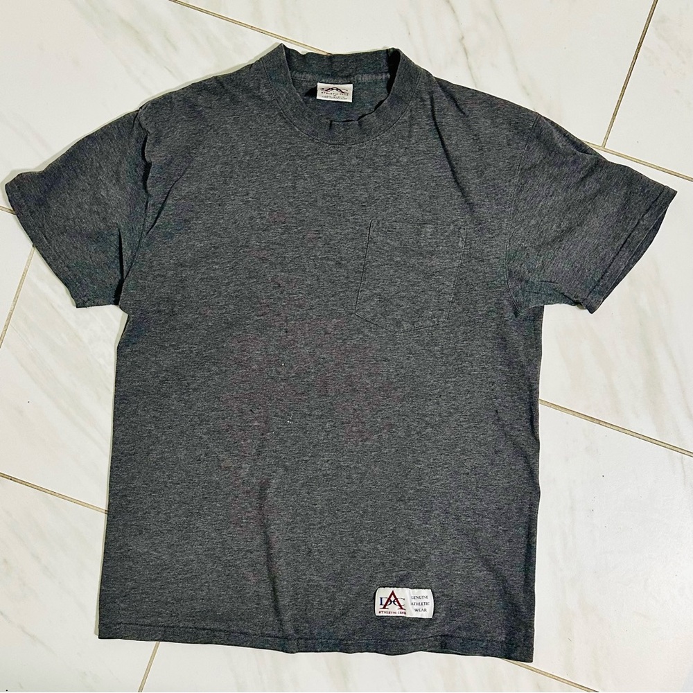 Vintage 90s Y2K P.A.C. Athletic Club T-Shirt Gray Made in Mexico Size M
